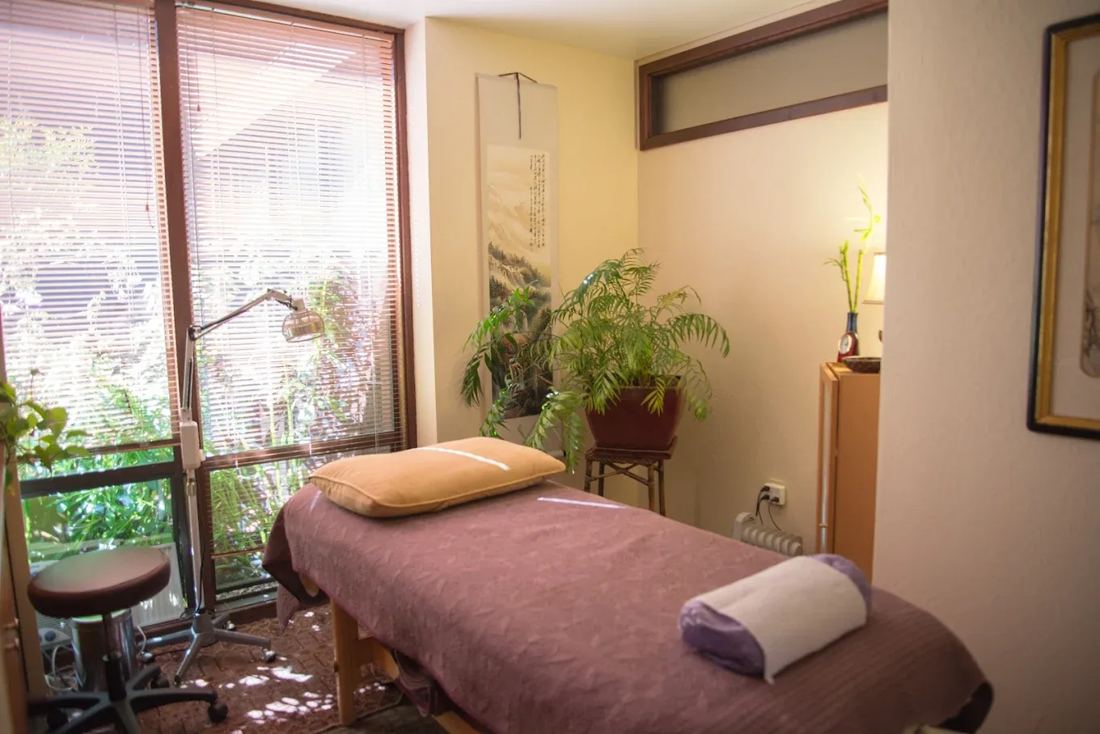 A treatment room at Tao Performance Acupuncture